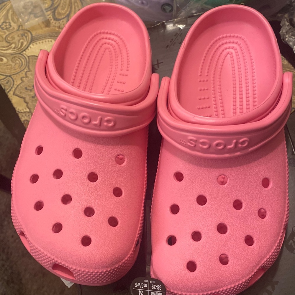 Classic pink crocs